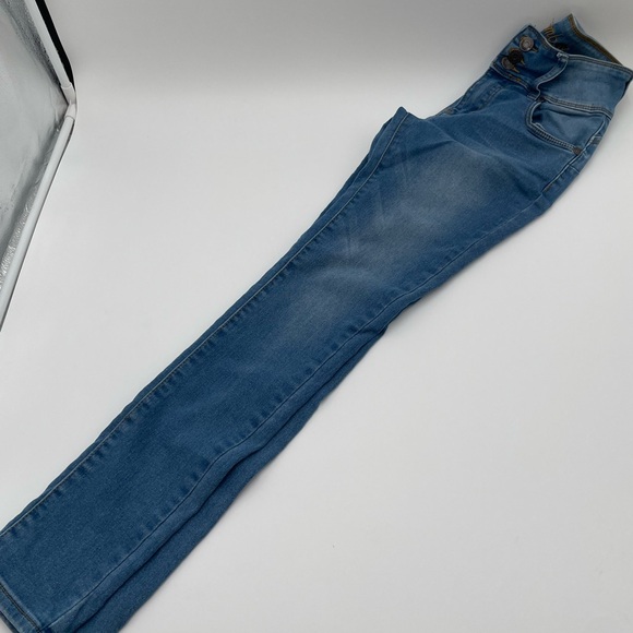 Bamboo Women Blue Jeans Size 0 Stretch Soft Jeggins GUC Light Wash Juniors - Picture 1 of 9